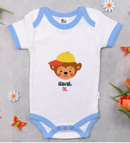 BK Kids Havalı Ol Tasarımlı Mavi Bebek Body Zıbın-1