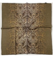 Mandala Desen Elegante Seri Eşarp Eşarp Askısı ile Birlikte 100x100 cm Kahvereng