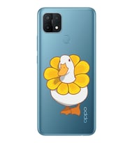 Oppo A15 / A15S Uyumlu Tatlı Ördek Desenli Şeffaf Telefon Kılıfı