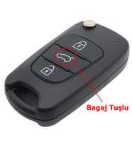 Hyundai Accent i20 i30 ix35 Uyumlu Anahtar Kabı Kumanda Kabı Oto Anahtarlık Vidalı Logolu