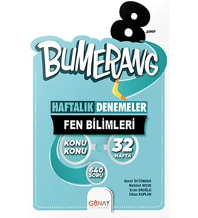 Günay Yayınları Güncel 8. Sınıf Fen Bilimleri 32 Haftalık Deneme Seti Yeni Nesil Geliştirici Kitaplar (Çok Renkli)