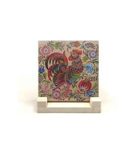 Horoz Baskılı Taş Masaüstlük 10X10