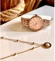Rosegold Çelik Şık Klasik Kadın Kol Saati+%100 Çelik Kolye Hediyeli