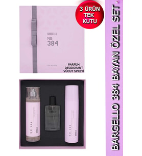 384 Kadın Parfüm Set Floral - (PARFÜM+VÜCUT SPREYİ+DEODORANT) Özel Kutu