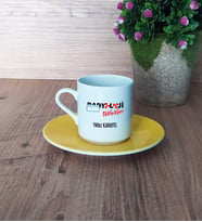Radyoloji Teknikeri Türk Kahvesi Fincanı Sarı Tıp Bayramı Hediyesi Radyoloji Teknikerleri Günü Hediyesi