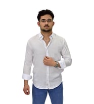 Erkek Spor Silim Fit Uzun Kol Gömlek G5033 BGL-ST04492 (Beyaz)