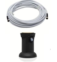 HD 3D 4K Uyumlu Yağmur Korumalı Tekli Single 1 li Çanak Uydu Lnb +20 Metre F Konnektör Takılı Hazır Uydu Kablosu
