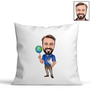 Kişiye Özel Öğretmen Tasarımlı Karikatür Yastık 52