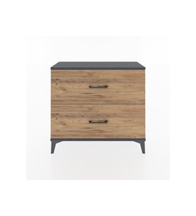 Arges Şifonyer 2 Çekmeceli 88x30x80 Antrasit-Çam