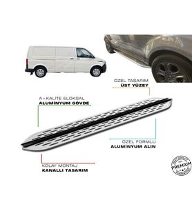 T6 TRANSPORTER PANEL UZUN ŞASE ARACA ÖZEL PRV1 YAN BASAMAK 2016 2017 2018 2019 2020 2021-22-23-24