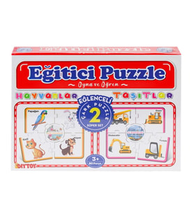 7196 Çark Puzzle Hayvanlar Taşıtlar 60 Parça