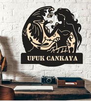 Kişiye Özel Denizkızı Dalgalar Temalı Ahşap Duvar Tablo