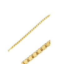 14 Ayar Altın Pullu Zincir Bileklik 4 mm