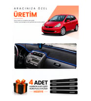 HONDA JAZZ (2002-2008) Uyumlu Torpido Koruma Örtüsü Oto Kılıfı - Siyah Mavi