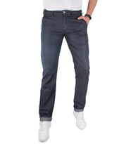 ERKEK KOYU MAVİ YAN CEPLİ LİKRASIZ KLASİK İNCE KOT PANTOLON (Koyu Gri)