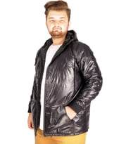 Mode XL Büyük Beden Erkek Mont Kapşon Basic 21071 Siyah