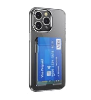 Iphone 14 Kılıf Kart Şeffaf Silikon - Şeffaf