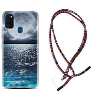 Samsung M21 M22 M23 M30 M31S M32 Kılıf Boyun Asklı Rasta Silikon Great Moon 1301