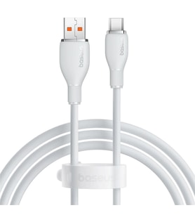 Baseus Pudding Hızlı Şarj Özellikli USB Type-C 100W Kablo 1.2m. Beyaz
