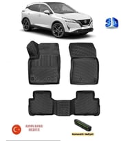 Nissan Qashqai (Benzin/Dizel) 2022 Sonrası Uyumlu 3D Havuzlu Paspas ASMA KOKU VE NUMARATÖR HEDİYELİ