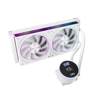 Dragos FrostBite V2 Dijital Isı Göstergeli ARGB 240mm Beyaz İşlemci Sıvı Soğutucu