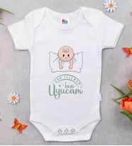 BK Kids Çok İlişmen Tasarımlı Beyaz Bebek Body Zıbın-1