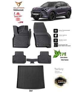 Cupra Terramar Üst 2025+ Araca Özel 3D Paspas Ve 3D Bagaj Havuzu