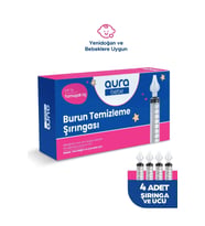 Bebek Burun Yıkama Şırıngası 4'lü Nazal Aspiratör Şırınga Temizleme Aparatı