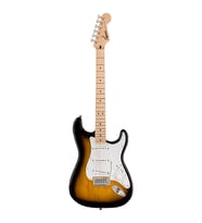 Squier 0373152503 Sonic Stratocaster Elektro Gitar (2-Color Sunburst) Akçaağaç Klavye Klasik Sunburst ve Seramik Manyetikler