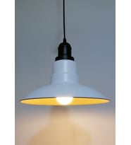 RİOLİGHT 1RETRO,RUSTİK,MODERN BEYAZ İÇİ GOLD MUTFAK,ODA,CAFE İÇİN TEKLİ METAL SARKIT AVİZE ÇAP:30CM