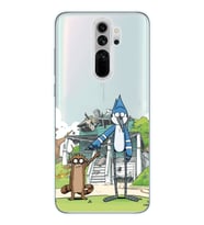 Xiaomi Redmi Note 8 PRO Uyumlu Mordecai ve Rigby Tasarımlı Şeffaf Telefon Kılıfı
