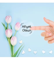 Afiyet Olsun Yapışkanlı Şeffaf Sticker - Etiket 70 adet-AOS1