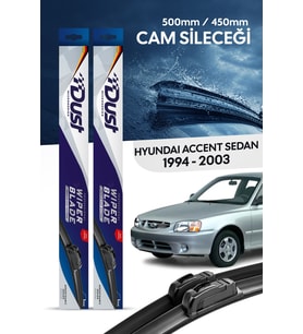 Hyundai Accent sedan Silecek Takımı 1994-2003 Uyumlu 500MM/450MM