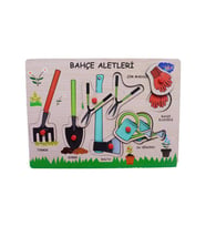 Ahşap Tutmalı Bahçe Aletleri Puzzle ONY139 Playwood