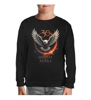 30 Seconds to Mars - Kartal Siyah Çocuk Sweatshirt
