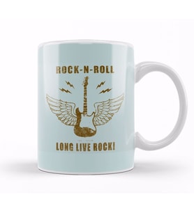 Long Live Rock N' Roll 01 Kupa Bardak Porselen