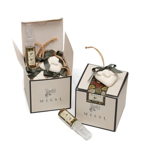 Yılbaşı Kozalaklı Kalp Oud Vanilya Aroma Harmony Set (6 adet) (Ekru)