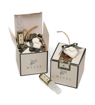 Yılbaşı Kozalaklı Kalp Oud Vanilya Aroma Harmony Set (6 adet) (Ekru)