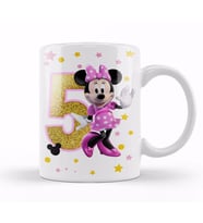 Mini Fare Minnie Mouse 5 Beş Yaş Hediyesi Kupa Bardak Porselen