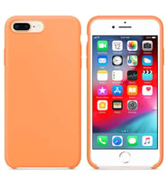 Apple iPhone 7 Plus Altı Açık Liquit Lansman Silikon Kehribar Turuncusu