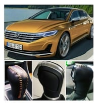 Volkswagen Dsg , Otomatik Vites Kılıfı Hakiki Deri (Saks Mavisi)