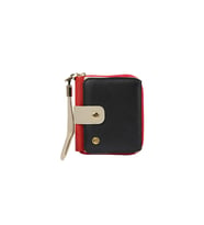 SİA ÇANTA Ollbag Rengarenk Kadın Cüzdan Cift Çıtlı Dış Ana Bölme  Metal Fermuarlı Orta Bölüm Bileklikle Taşıma İmkanı Kaliteli Malzeme Mükemmel İşçilikli kadın Cüzdan (Siyah)