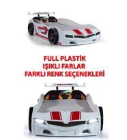 Beyaz Arabalı Yatak SPX Işıklı Full Plastik