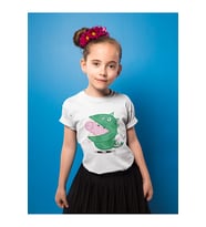 Peppa Pig Baskılı Unisex Çizgi Film Çocuk Tişört (1-12 Yaş)
