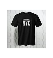 Brooklyn NYC Yazı Baskılı Unisex Yarım Kollu Bisiklet Yaka %100 Pamuk Oversize T-shirt (Siyah)