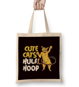 Cute Cats Hula Hoop Hula Hooper Hooping Fitness Sports Dance Bez Çanta Uzun Saplı