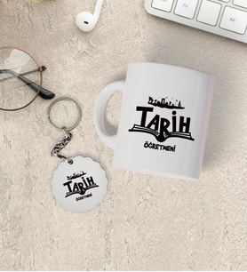 Tarih Öğretmeni Kupa Bardak ve Anahtarlık Seti