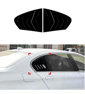 Bmw F10 Kelebek Cam Kaplama Vizörü Parlak Siyah