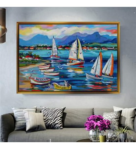 Altın Çerçeveli dekoratif tablo a56 (Gold)