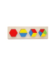 Ahşap Parça Bütün Altıgen Puzzle